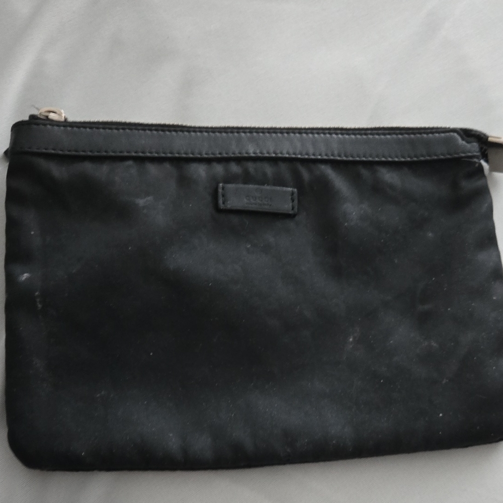 Authentic black gucci makeup bag